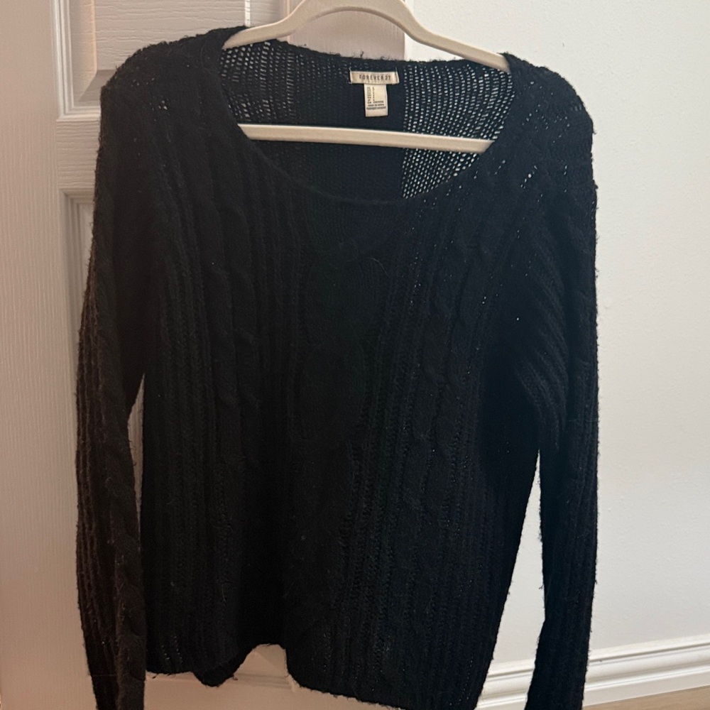 Forever 21 Black Knit Sweater